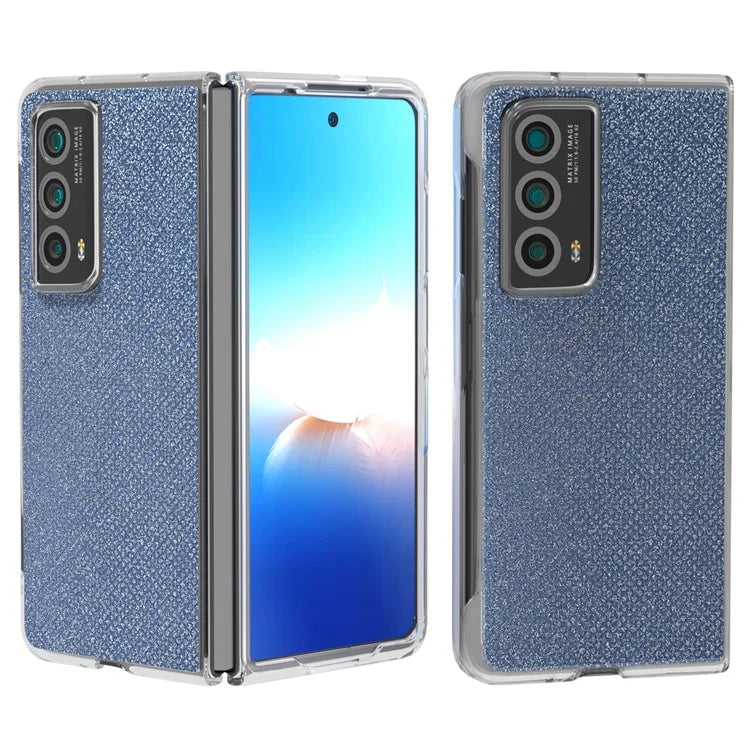 For Honor Magic Vs2 5G Case Rhinestone Texture Leather+PC Anti-Fingerprint Phone Cover