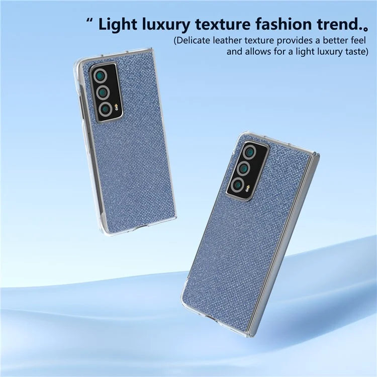 For Honor Magic Vs2 5G Case Rhinestone Texture Leather+PC Anti-Fingerprint Phone Cover