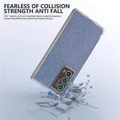 For Honor Magic Vs2 5G Case Rhinestone Texture Leather+PC Anti-Fingerprint Phone Cover