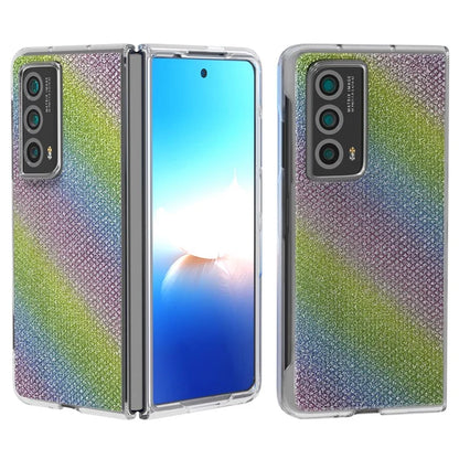 For Honor Magic Vs2 5G Case Rhinestone Texture Leather+PC Anti-Fingerprint Phone Cover
