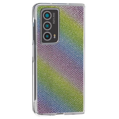 For Honor Magic Vs2 5G Case Rhinestone Texture Leather+PC Anti-Fingerprint Phone Cover