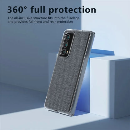 For Honor Magic Vs2 5G Case Rhinestone Texture Leather+PC Anti-Fingerprint Phone Cover