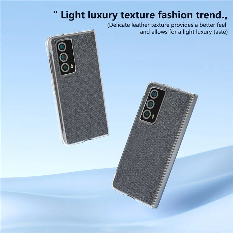 For Honor Magic Vs2 5G Case Rhinestone Texture Leather+PC Anti-Fingerprint Phone Cover