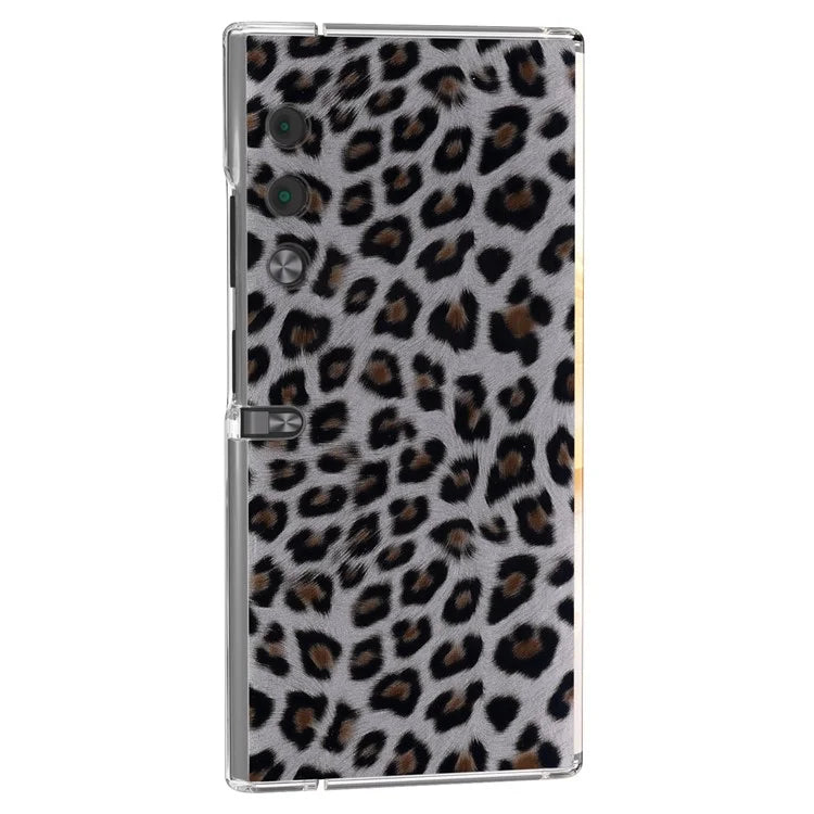 For Honor V Purse Case Leopard Pattern Leather+PC Matte Edge Protective Phone Cover