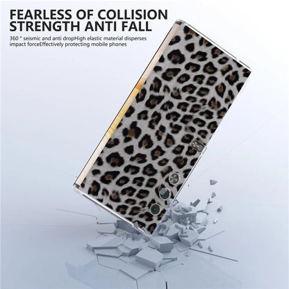 For Honor V Purse Case Leopard Pattern Leather+PC Matte Edge Protective Phone Cover