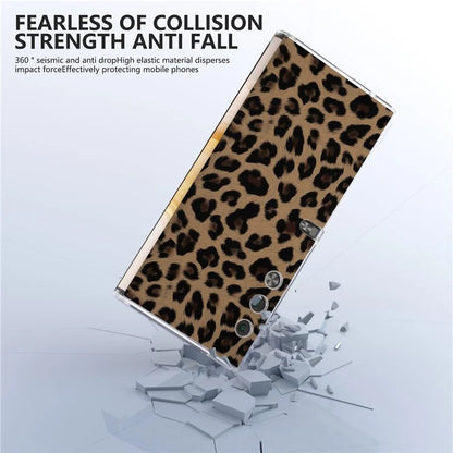 For Honor V Purse Case Leopard Pattern Leather+PC Matte Edge Protective Phone Cover