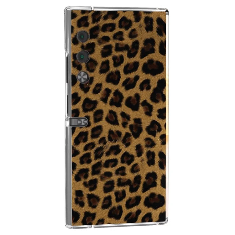For Honor V Purse Case Leopard Pattern Leather+PC Matte Edge Protective Phone Cover