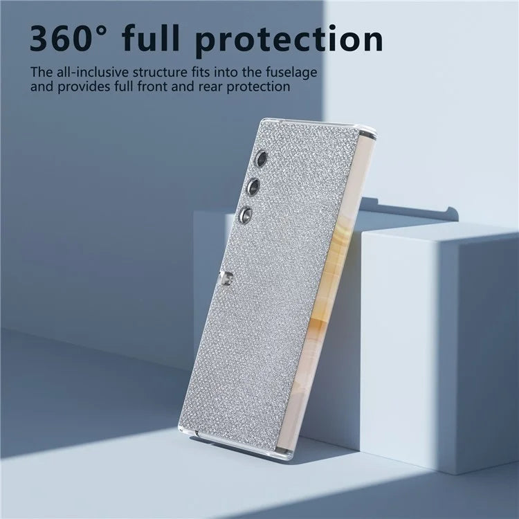 For Honor V Purse Case Rhinestone Texture Leather+PC Shockproof Phone Cover