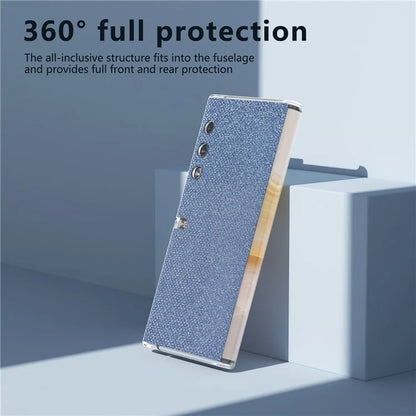 For Honor V Purse Case Rhinestone Texture Leather+PC Shockproof Phone Cover