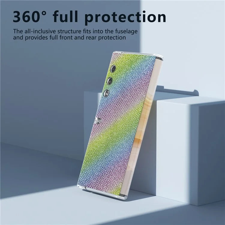 For Honor V Purse Case Rhinestone Texture Leather+PC Shockproof Phone Cover