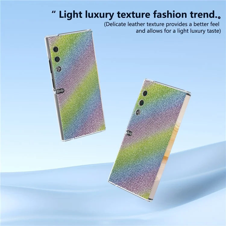 For Honor V Purse Case Rhinestone Texture Leather+PC Shockproof Phone Cover