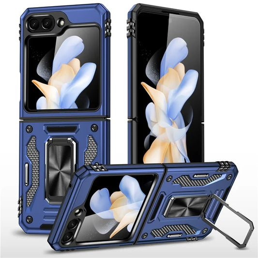 Armor Series For Samsung Galaxy Z Flip6 5G Case Ring Kickstand PC+TPU Phone Cover