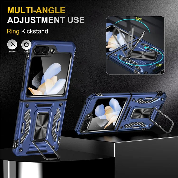 Armor Series For Samsung Galaxy Z Flip6 5G Case Ring Kickstand PC+TPU Phone Cover