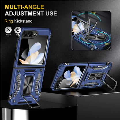 Armor Series For Samsung Galaxy Z Flip6 5G Case Ring Kickstand PC+TPU Phone Cover