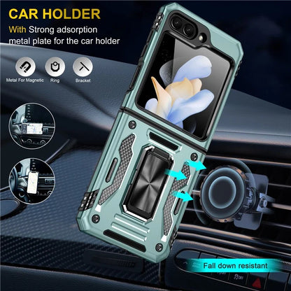 Armor Series For Samsung Galaxy Z Flip6 5G Case Ring Kickstand PC+TPU Phone Cover