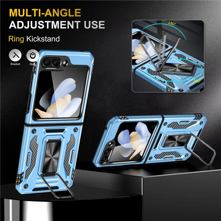 Armor Series For Samsung Galaxy Z Flip6 5G Case Ring Kickstand PC+TPU Phone Cover