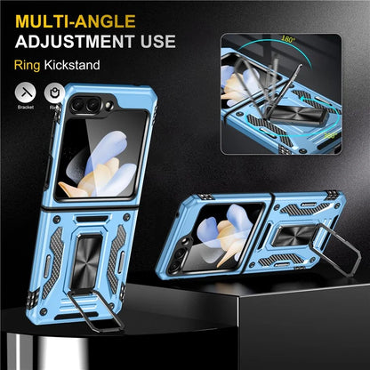 Armor Series For Samsung Galaxy Z Flip6 5G Case Ring Kickstand PC+TPU Phone Cover