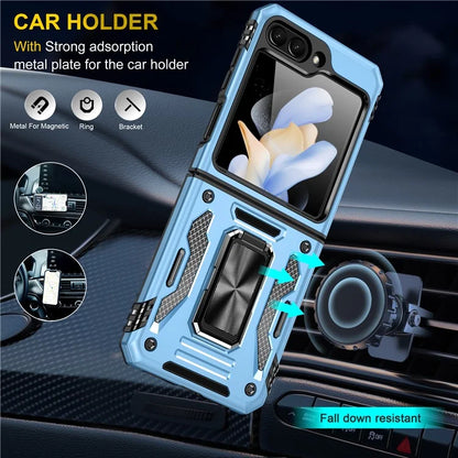 Armor Series For Samsung Galaxy Z Flip6 5G Case Ring Kickstand PC+TPU Phone Cover