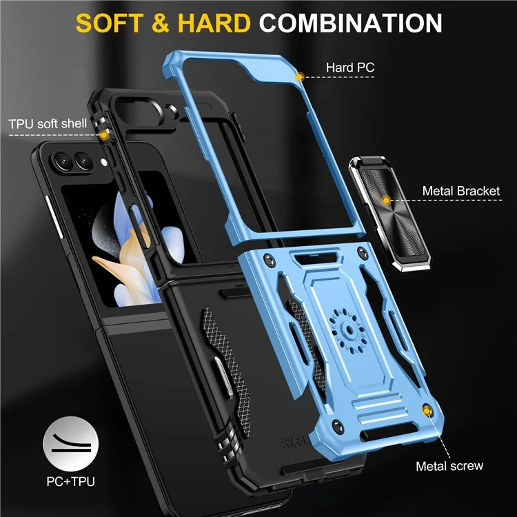 Armor Series For Samsung Galaxy Z Flip6 5G Case Ring Kickstand PC+TPU Phone Cover