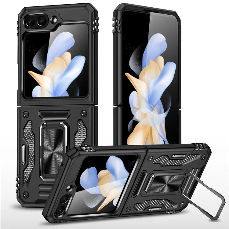 Armor Series For Samsung Galaxy Z Flip6 5G Case Ring Kickstand PC+TPU Phone Cover