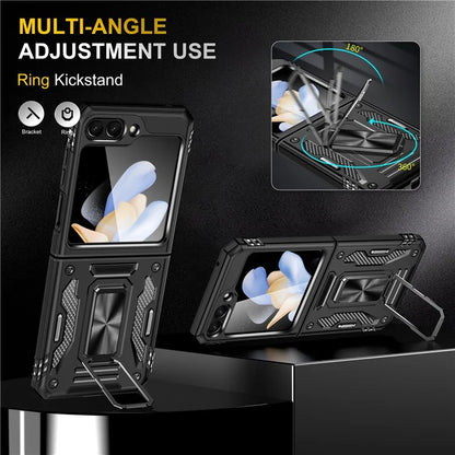 Armor Series For Samsung Galaxy Z Flip6 5G Case Ring Kickstand PC+TPU Phone Cover