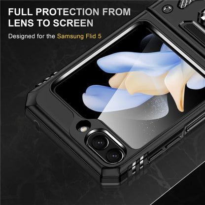 Armor Series For Samsung Galaxy Z Flip6 5G Case Ring Kickstand PC+TPU Phone Cover