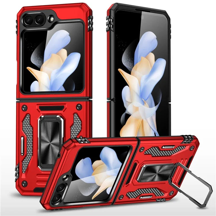 Armor Series For Samsung Galaxy Z Flip6 5G Case Ring Kickstand PC+TPU Phone Cover