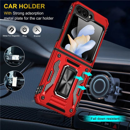 Armor Series For Samsung Galaxy Z Flip6 5G Case Ring Kickstand PC+TPU Phone Cover