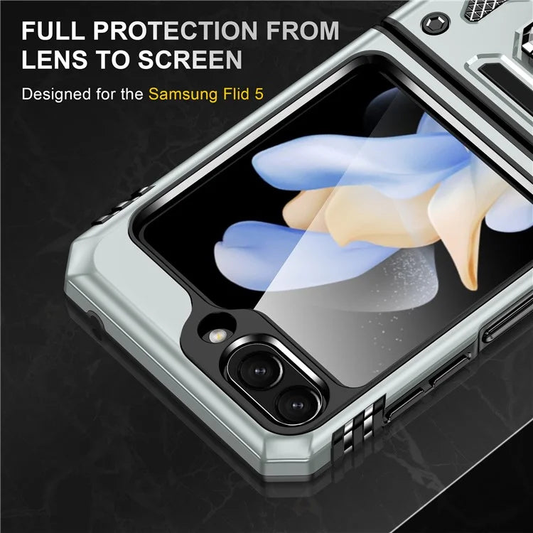 Armor Series For Samsung Galaxy Z Flip6 5G Case Ring Kickstand PC+TPU Phone Cover