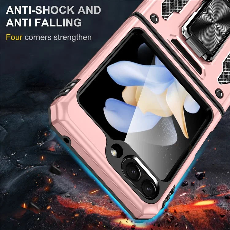 Armor Series For Samsung Galaxy Z Flip6 5G Case Ring Kickstand PC+TPU Phone Cover