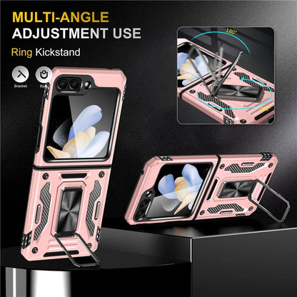 Armor Series For Samsung Galaxy Z Flip6 5G Case Ring Kickstand PC+TPU Phone Cover