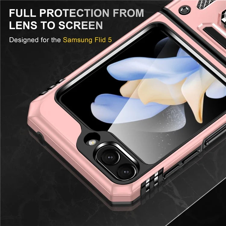 Armor Series For Samsung Galaxy Z Flip6 5G Case Ring Kickstand PC+TPU Phone Cover