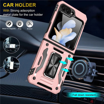 Armor Series For Samsung Galaxy Z Flip6 5G Case Ring Kickstand PC+TPU Phone Cover