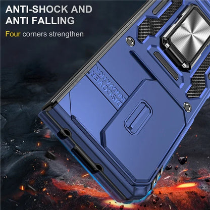 Armor Series For Samsung Galaxy Z Fold6 5G Kickstand Case Slide Lens Cover PC+TPU Phone Shell