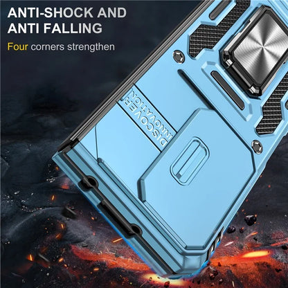 Armor Series For Samsung Galaxy Z Fold6 5G Kickstand Case Slide Lens Cover PC+TPU Phone Shell