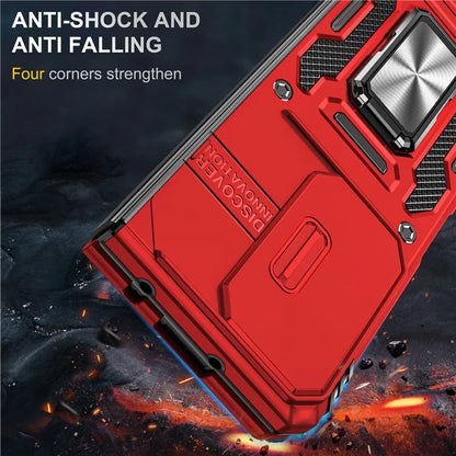 Armor Series For Samsung Galaxy Z Fold6 5G Kickstand Case Slide Lens Cover PC+TPU Phone Shell