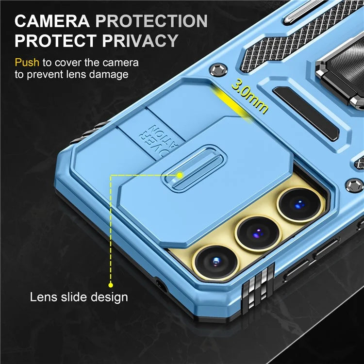 Armor Series For Samsung Galaxy A25 5G (Global) (161.0 X 76.5 X 8.3mm) Case PC+TPU Phone Cover Lens Privacy Protection
