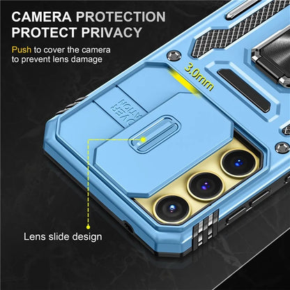Armor Series For Samsung Galaxy A25 5G (Global) (161.0 X 76.5 X 8.3mm) Case PC+TPU Phone Cover Lens Privacy Protection