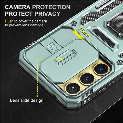 Armor Series For Samsung Galaxy A25 5G (Global) (161.0 x 76.5 x 8.3mm) Case PC+TPU Phone Cover  Lens Privacy Protection