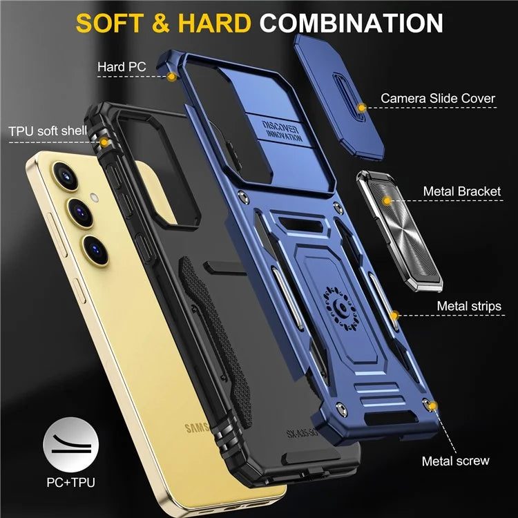 Armor Series For Samsung Galaxy A25 5G (Global) (161.0 x 76.5 x 8.3mm) Case PC+TPU Phone Cover  Lens Privacy Protection