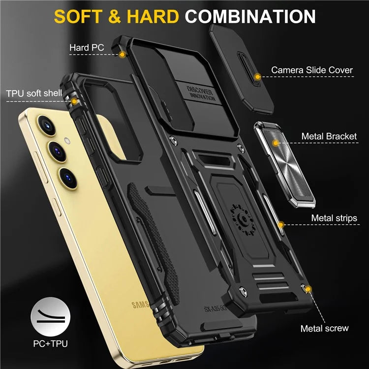 Armor Series For Samsung Galaxy A25 5G (Global) (161.0 x 76.5 x 8.3mm) Case PC+TPU Phone Cover  Lens Privacy Protection