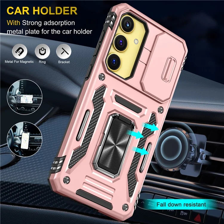 Armor Series For Samsung Galaxy A25 5G (Global) (161.0 x 76.5 x 8.3mm) Case PC+TPU Phone Cover  Lens Privacy Protection