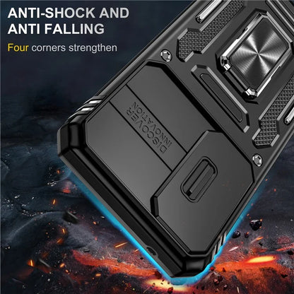 Armor Series For Samsung Galaxy A35 5G / A55 5G Kickstand Case Slide Lens Protection PC+TPU Phone Cover