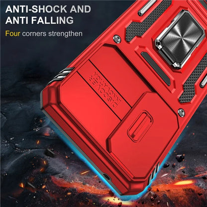 Armor Series For Samsung Galaxy A35 5G / A55 5G Kickstand Case Slide Lens Protection PC+TPU Phone Cover