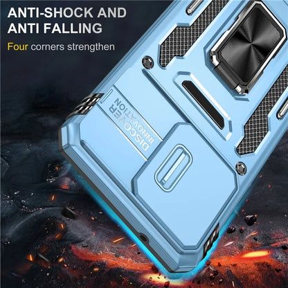 Armor Series For Motorola Moto G84 5G Case Slide Lens Lid PC+TPU Kickstand Phone Cover