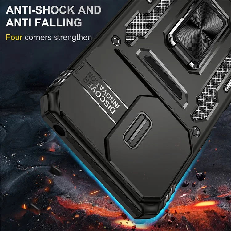 Armor Series For Xiaomi Redmi 13C 4G / 5G / 13R 5G / Poco M6 5G / Poco C65 4G Phone Case with Slide Camera Cover