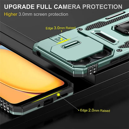 Armor Series For Xiaomi Redmi 13C 4G / 5G / 13R 5G / Poco M6 5G / Poco C65 4G Phone Case with Slide Camera Cover