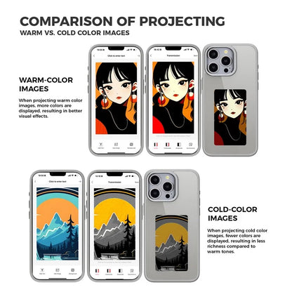 For iPhone 13 Pro E Ink Cover 4-Color Display Phone Case NFC Projection Customized Pattern