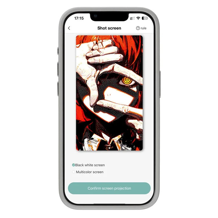 For iPhone 13 Pro E Ink Cover 4-Color Display Phone Case NFC Projection Customized Pattern