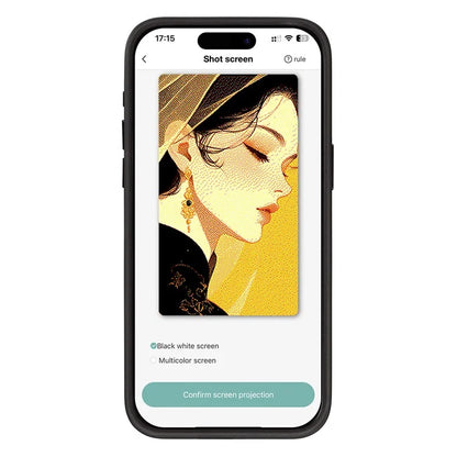 4 Color E Ink Phone Case for iPhone 15 Case Smart NFC DIY Display Imaging, Black / White / Red / Yellow